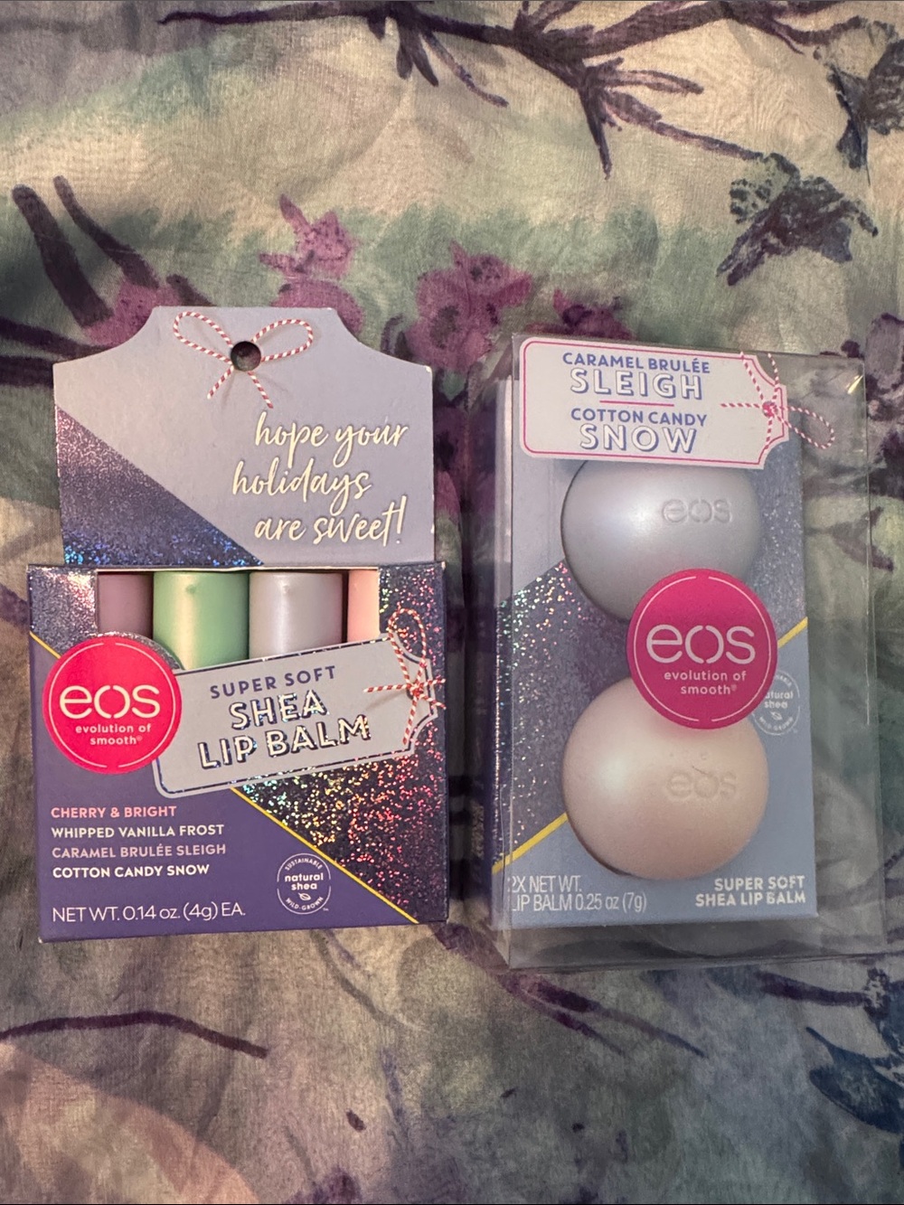 eos Pastel Lip Balm Duo & Trio Set - Pink, Mint, White, Lavender